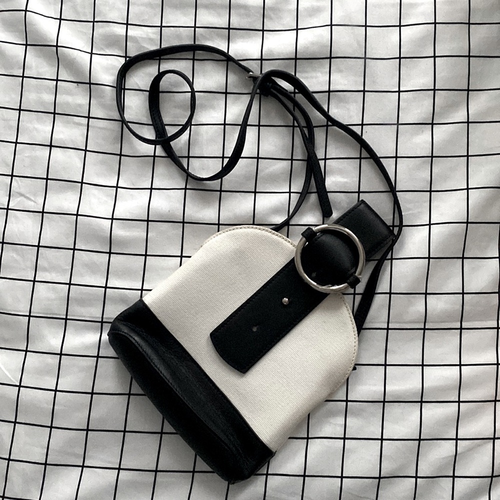 Parisa Wang Black and White Bracelet Bag